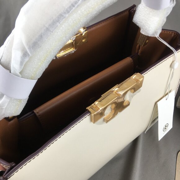 Tory Burch Eleanor Spazzolato Satchel Bag - Picture 15 of 15